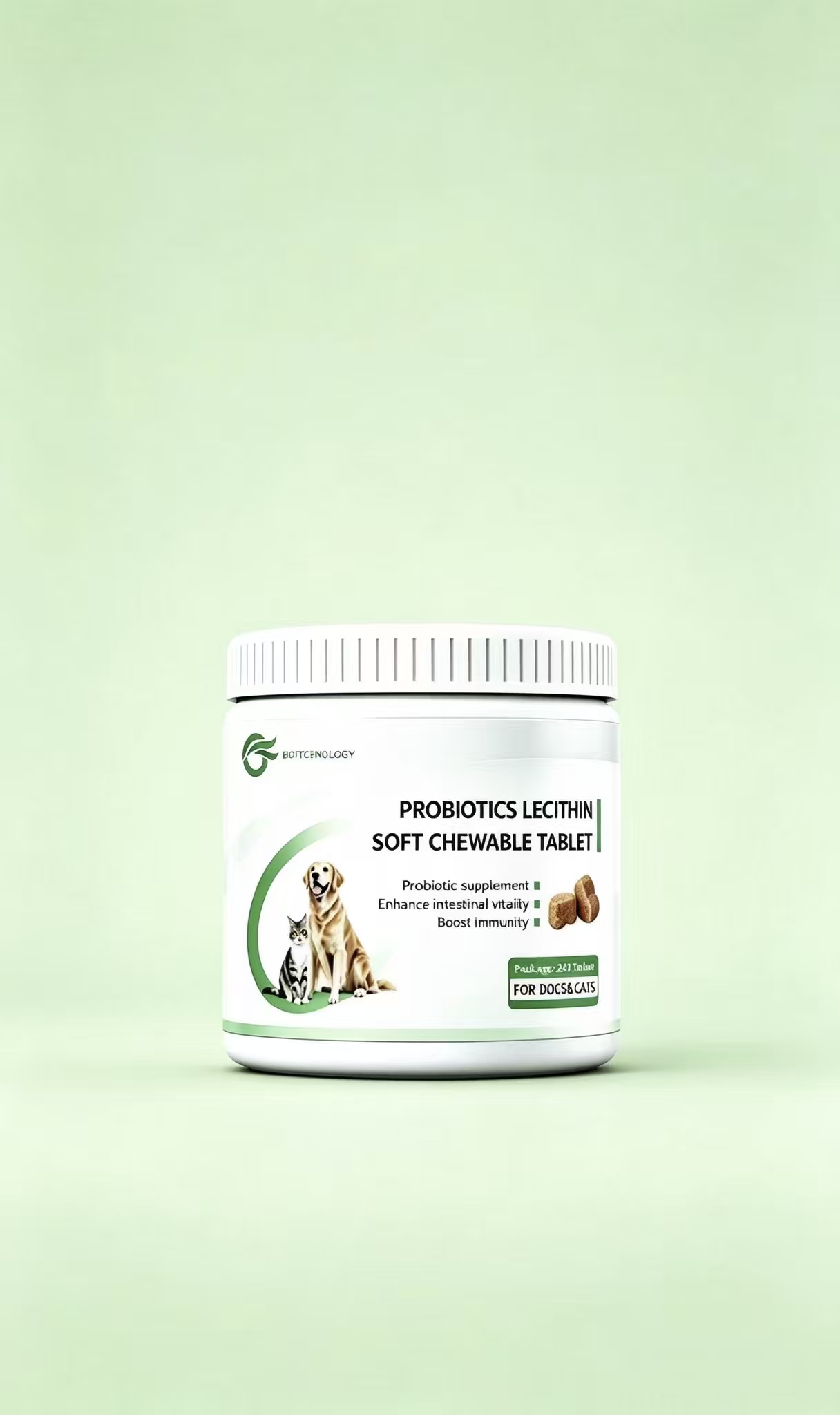 Probiotics lecithin soft chewable tablet